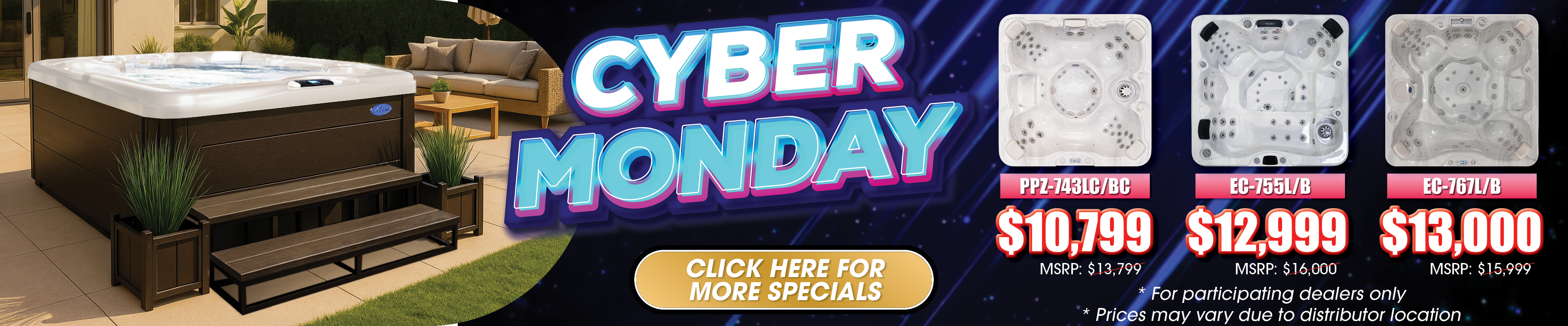 Calspas hot tub being used in a family setting - Hoboke