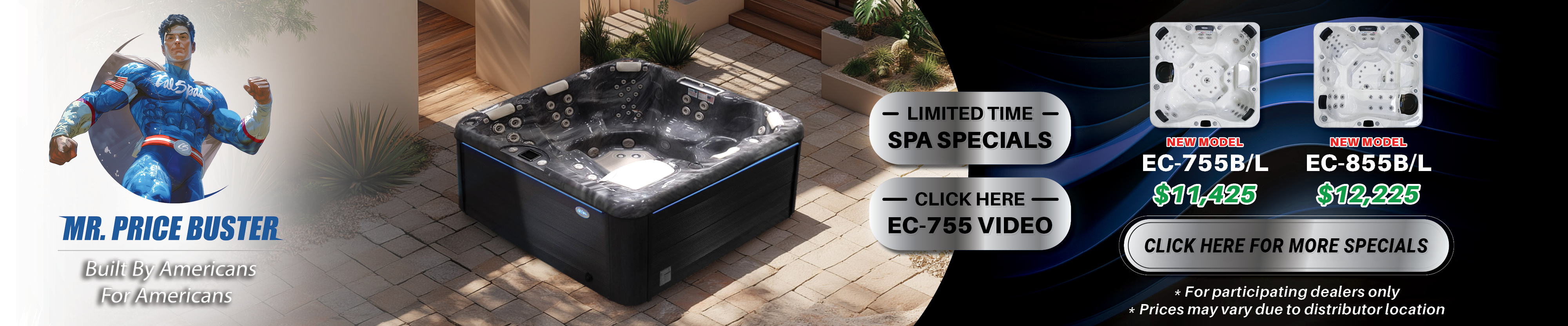 Calspas hot tub being used in a family setting - Hoboke